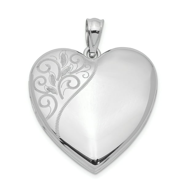 Beautiful Sterling silver 925 sterling Sterling Silver Polished Fancy Swirl Heart Pendant 